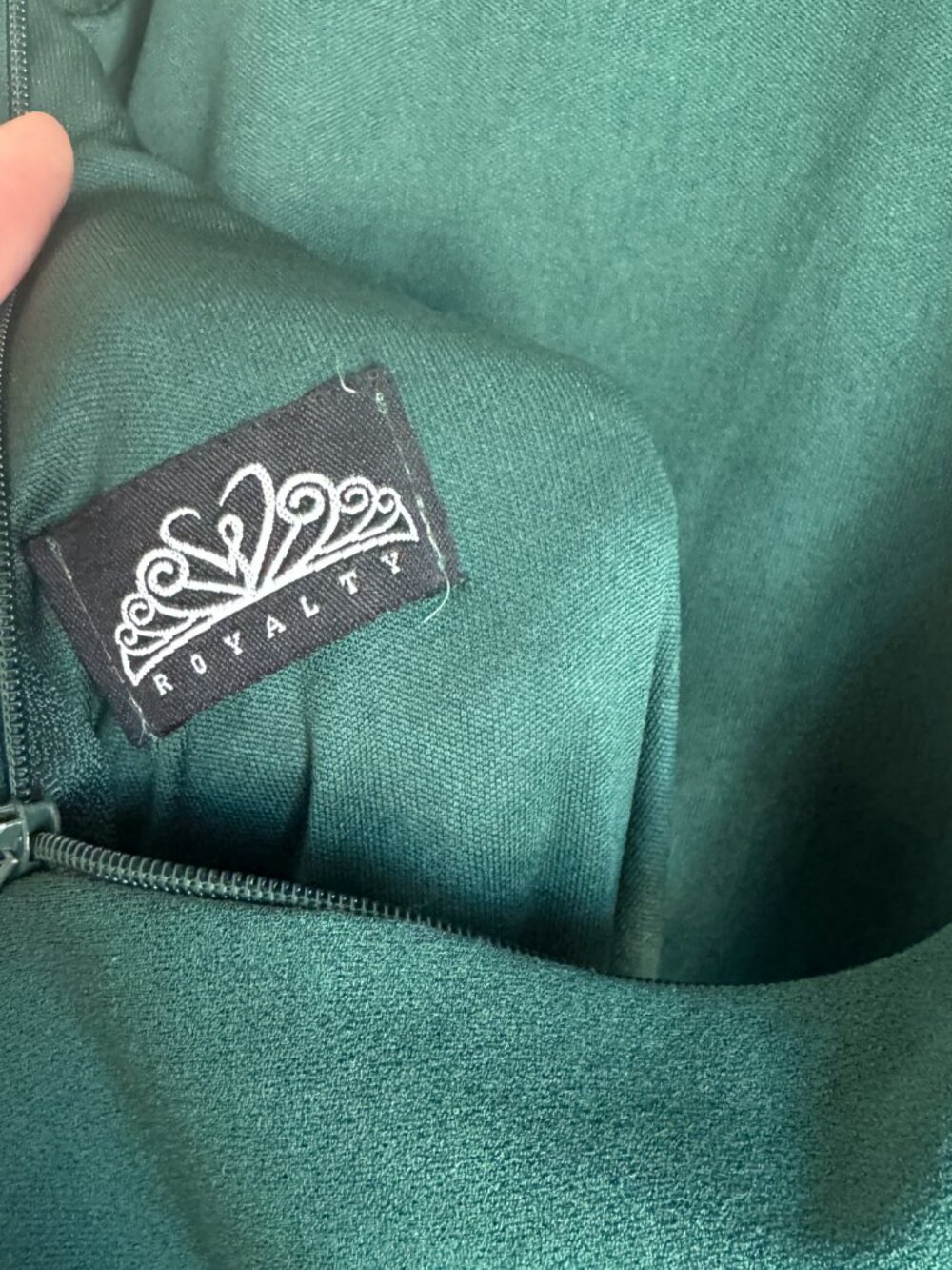 Royalty Emerald Green High Neck Open Back Maxi Dress Women’s Small - Picture 6 of 7